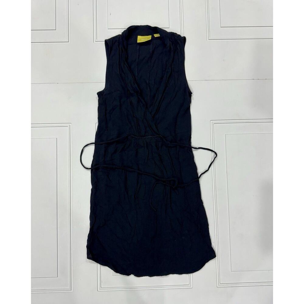 Maeve Anthropologie Maxi Dress Womens Size Small Black Sleeveless Tiered